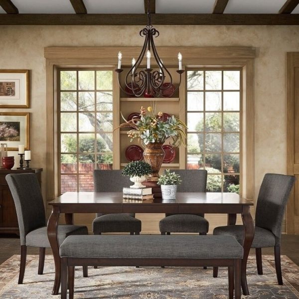 Hasthshilpa Cabriole Teakwood Dining Table Set | Dining Furniture | 6 Seater Dining Set | Dining Room | Dining Sets