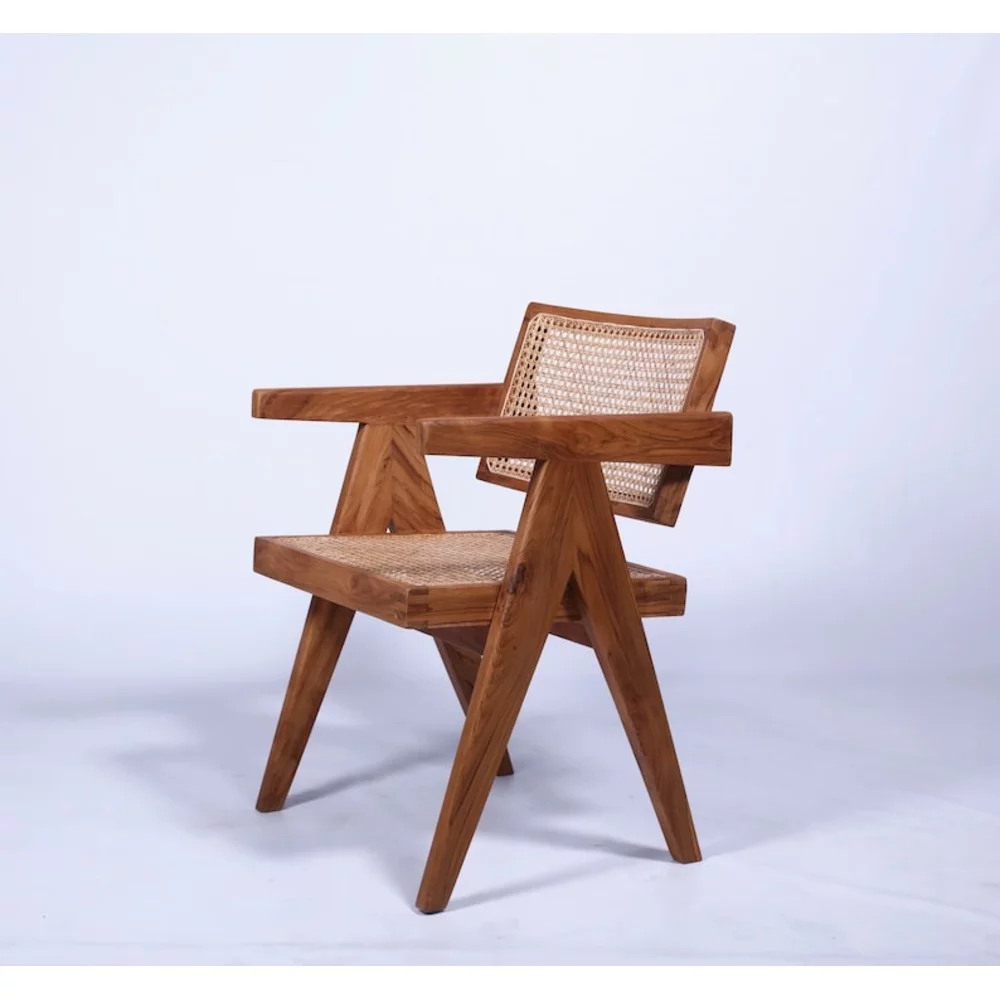 Hasthshilpa Floating Back Wicker Chair | Armchair | Dining Chair | Wooden Dining Chair | Dining Furniture | Hasthshilpa