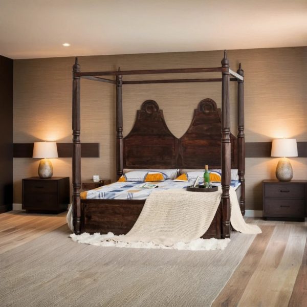 Buy Hasthshilpa Elite Sheesham Poster Bed | Poster Bed | Wooden Bedroom Furniture | Bedroom Furniture | Hasthshilpa