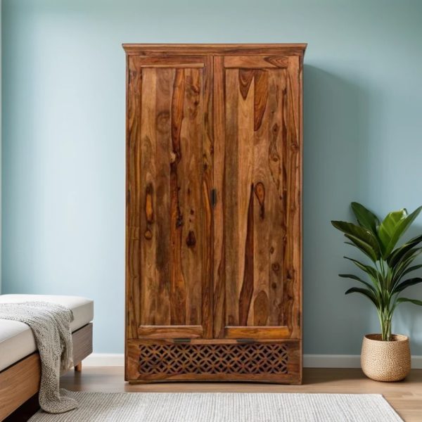 Buy Hasthshilpa Heritage Monarch Sheesham Wood Wardrobe | Wooden Wardrobe | Bedroom Furniture | Hasthshilpa