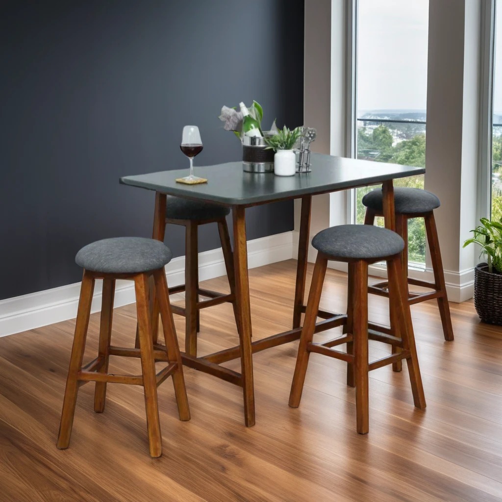 Buy Hasthshilpa Avant Solid Wood Bar Table Set | Wooden Bar Table Set | Wooden Bar Table | Bar Furniture | Hasthshilpa