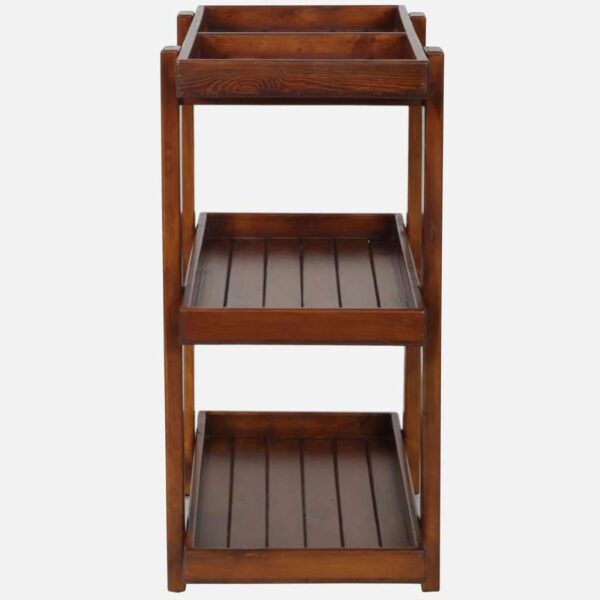 Buy Hasthshilpa Elite Teak Finish Wooden Bar Cart | Bar Trolley | Wooden Bar Cart | Wooden Bar Trolley | Hasthshilpa
