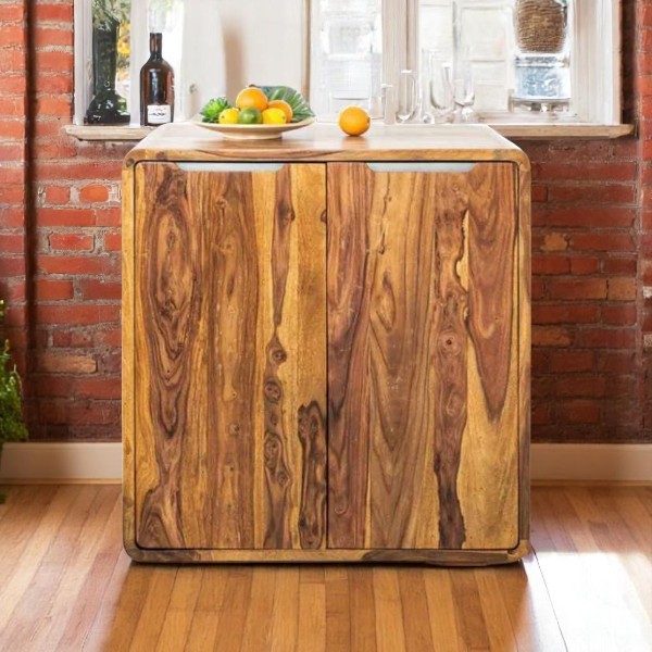 Buy Hasthshilpa Heritage Sheesham Wood Bar Cabinet in Natural Finish | Bar Cabinet | Wooden Bar Cabinet | Bar Furniture | Hasthshilpa