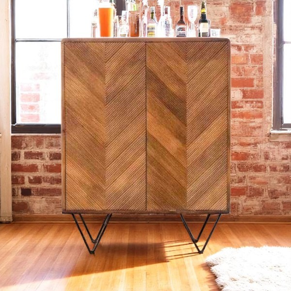 Buy Hasthshilpa Luxe Touch Mango Wood Bar Cabinet | Bar Cabinet | Wooden Bar Cabinet | Bar Unit | Hasthshilpa