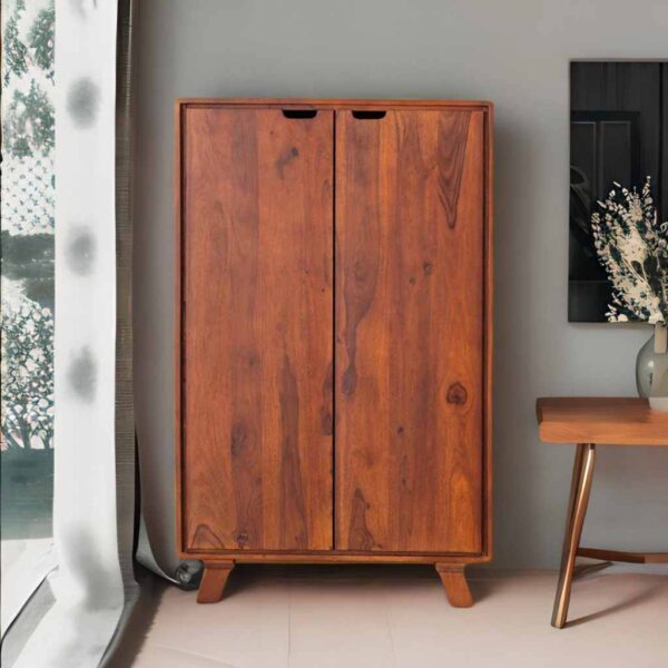 Buy Hasthshilpa Sheesham Wood Dual-Door Elegance Wardrobe | Wooden Bedroom Furniture | Wooden Wardrobe | Wooden Almirah | Hasthshilpa
