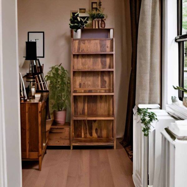 Buy Hasthshilpa Sheesham Wood Sophisticated Ladder Bookshelf | Office Cabinet | Bookshelf | Hasthshilpa