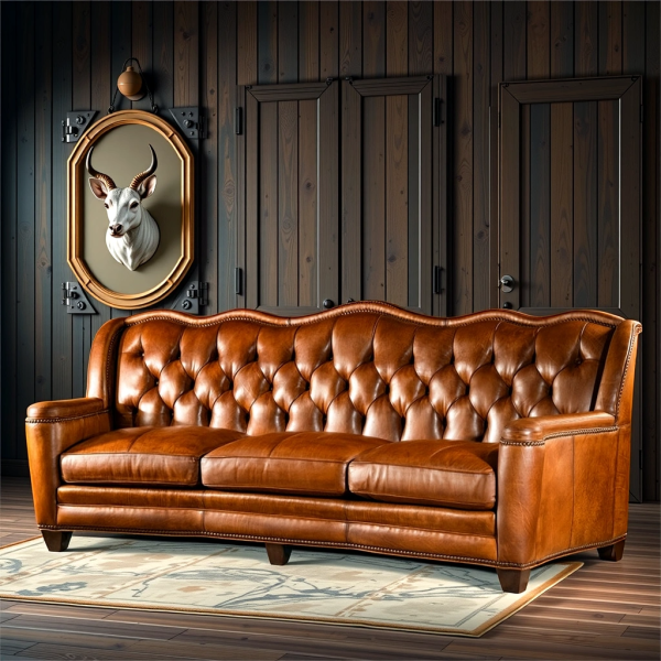 Buy Hasthshilpa Warmth Brown Leather Sofa | Sofa Set | Luxurious Sofa | Leather Sofa | Living Room Sofa | Living Room Furniture | Hasthshilpa.com