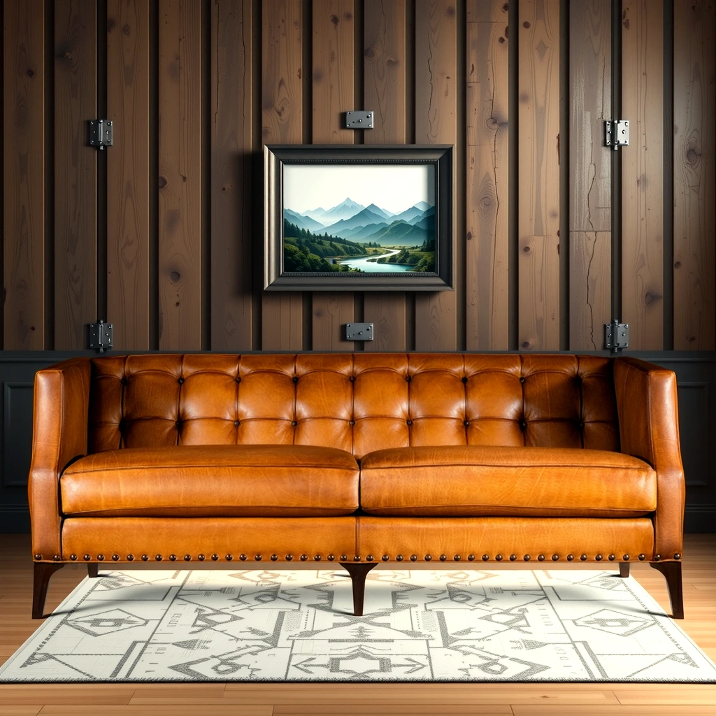 Buy Hasthshilpa Munich Leather Sofa | Sofa | Upholstered Sofa | Fabricated Sofa | Sofa Set | Living Room Furniture | Hasthshilpa
