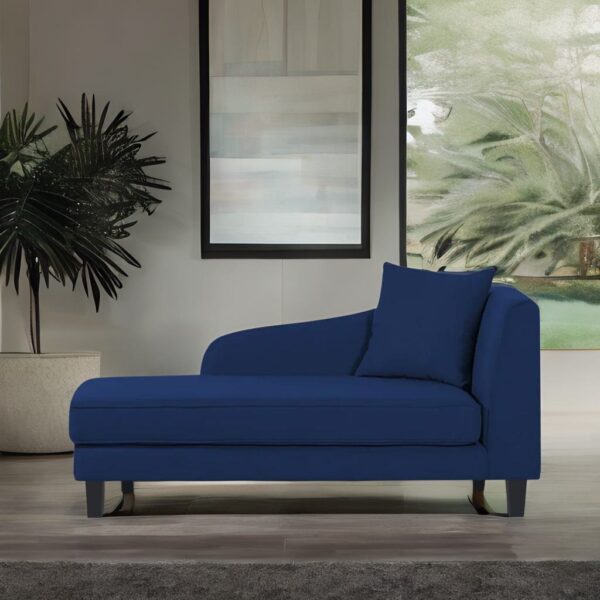 Hasthshilpa Modern Royal Blue Fabric Chaise Lounger r| Outdoor Chair | Outdoor Lounge Chair | Outdoor Furniture | Garden Chair | Garden Furniture | Hasthshilpa | Wooden Lounge Chairs for Home