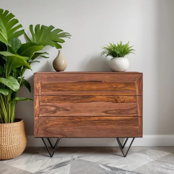 Buy Hasthshilpa Amber Grove Sheesham Wood Drawer Chest | Chest of Drawer | Hasthshilpa