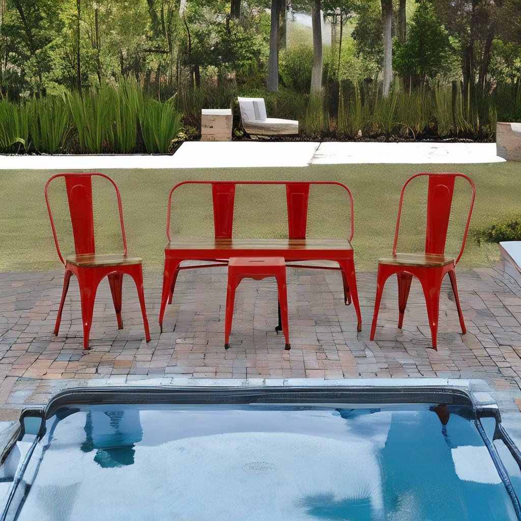 Buy Hasthshilpa Mango Wood-Crafted Patio Table Chair Set | Patio Table | Patio Chair | Hasthshilpa