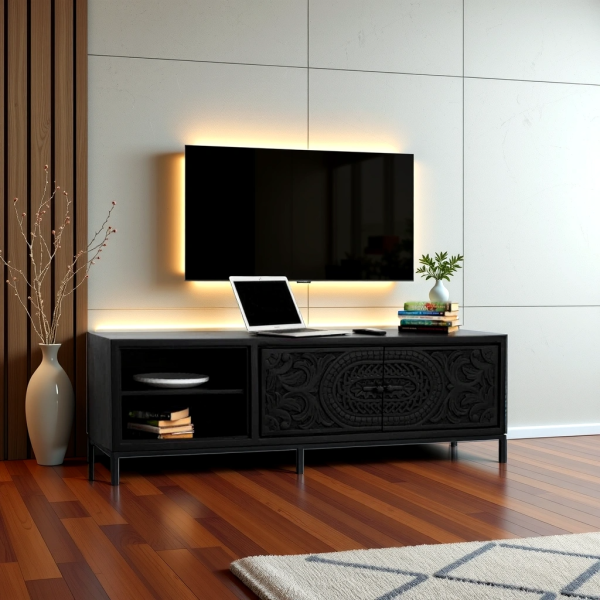 Buy Hasthshilpa Heritage Hand-Carved TV Unit | TV Unit | Hasthshilpa