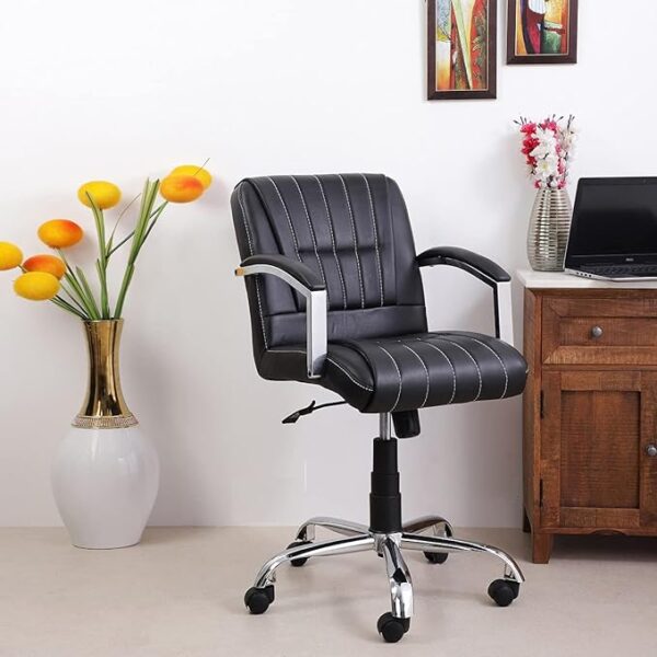 Buy Hasthshilpa Ergonomic Desk Chair with Medium Back and Soft Armrests | Study Chair | Computer Chair | Visitor Chair | Office Chair | Office Furniture | Hasthshilpa