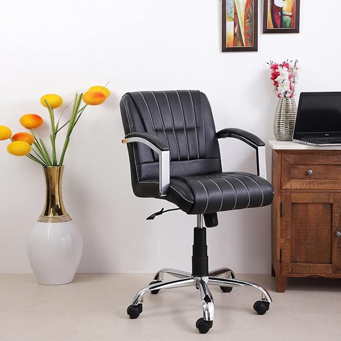 Buy Hasthshilpa Ergonomic Desk Chair with Medium Back and Soft Armrests | Study Chair | Computer Chair | Visitor Chair | Office Chair | Office Furniture | Hasthshilpa
