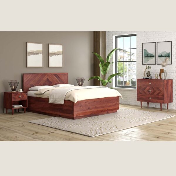 Buy Hasthshilpa Serenity Storage Platform Bed | Storage Bed | Hydraulic Bed | Bedroom Furniture | Hasthshilpa