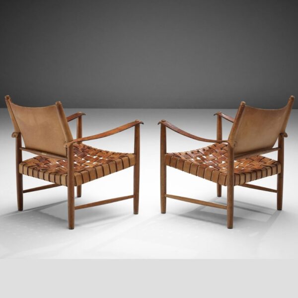 Buy Hasthshilpa Luxe Leather Safari Chair Duo | Lounge Chair | Living Room Furniture | Hashthshilpa