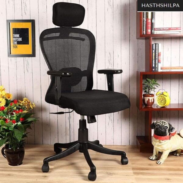 Buy Hasthshilpa Mesh Office Chair with High-Back Ergonomic Design | Office Chair | Study Chair | Visitor Chair | Computer Chair | Hasthshilpa