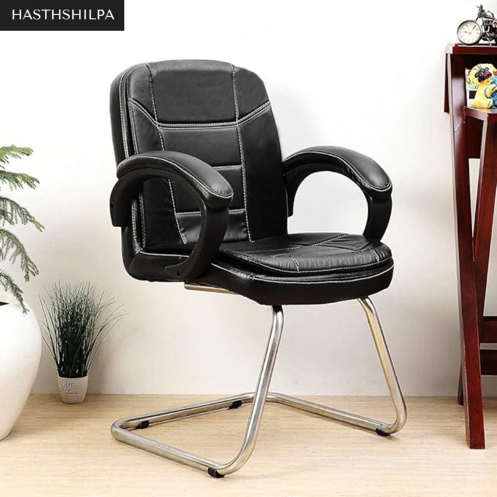 Buy Hasthshilpa Office Guest Chair with Comfort Armrests | Office Chair | Study Chair | Visitor Chair | Computer Chair | Hasthshilpa