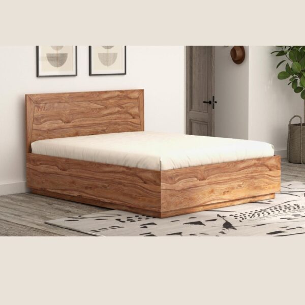 Buy Hasthshilpa Sleek Wood Hydraulic Bed | Hydraulic Bed | Wooden Bed | Storage Bed | Bedroom Furniture | Hasthshilpa