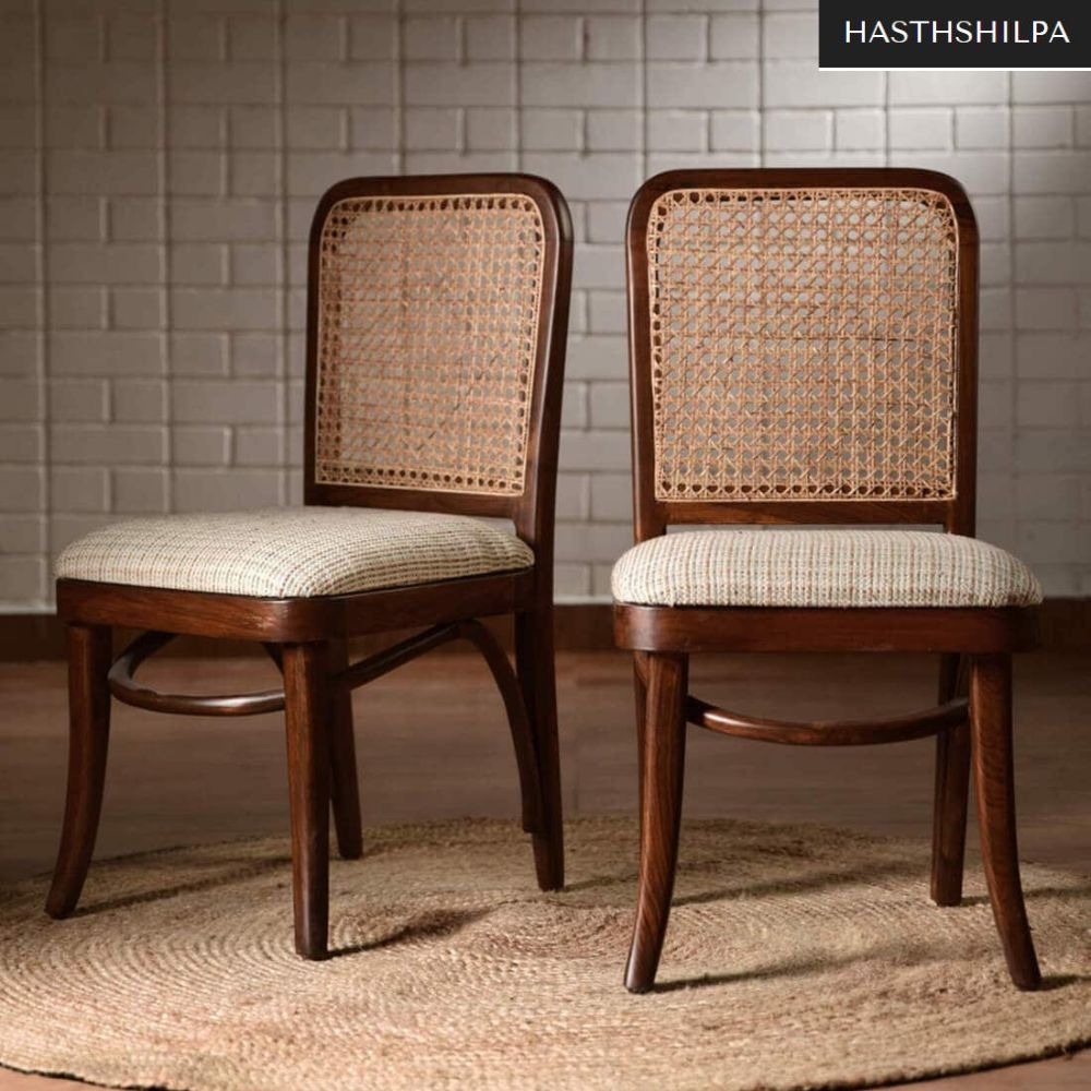 Buy Hasthshilpa Teak Elegance Dining Chair In Cane | Cane Chair | Dining Chair | Dining Room Furniture | Hasthshilpa