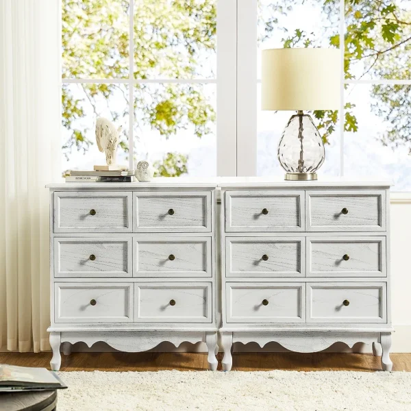 Hasthshilpa Pallantium Tall Nightstands with Solid Wood Legs (Set of 2) | Cabinet | Wooden Cabinet | Rattan Furniture | Living Room Furniture | Hasthshilpa