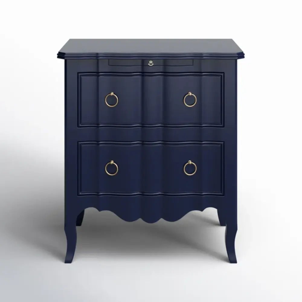 Hasthshilpa Solid Wood 2 Drawer Chest of Drawers in Blue | Storage Furniture | Hasthshilpa