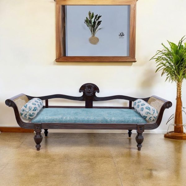 Hasthshilpa Coastal Charm Rattan Sofa Diwan