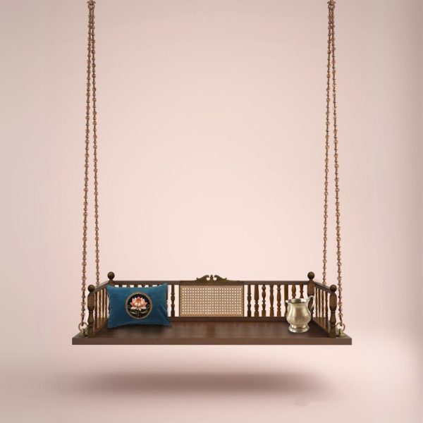 Buy Hasthshilpa Elegant Teak Wood Hanging Swing | Wooden Swing | Outdoor Swing | Hasthshilpa