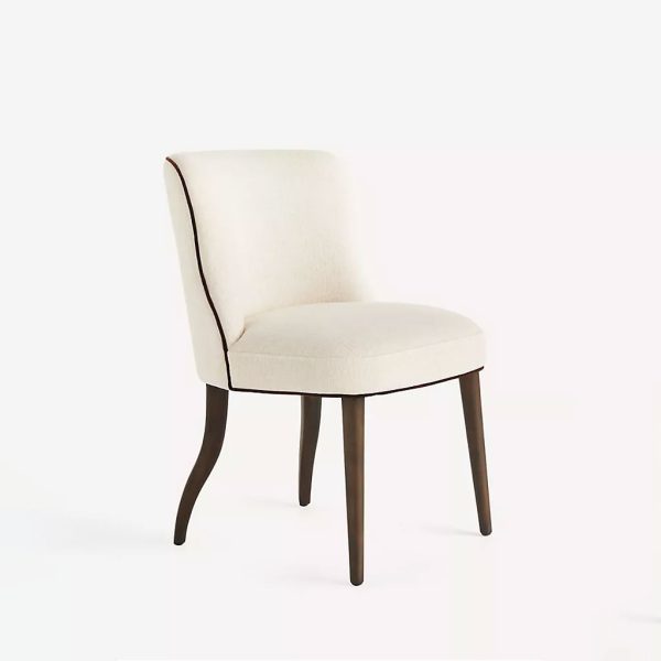 Hasthshilpa Meryl Linen Walnut Dining Chair
